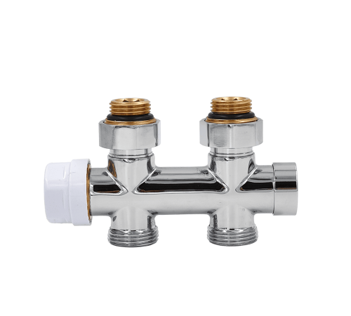 Узел нижнего подключения Primoclima Thermolink термостатический прямой 1/2 x 3/4 Хром PC710SW