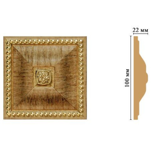 Вставка декоративная Decomaster D209-4 100x100x22 мм D209-4