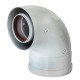 Отвод коаксиальный ZOTA 90° 60/100 мм 00-00002155