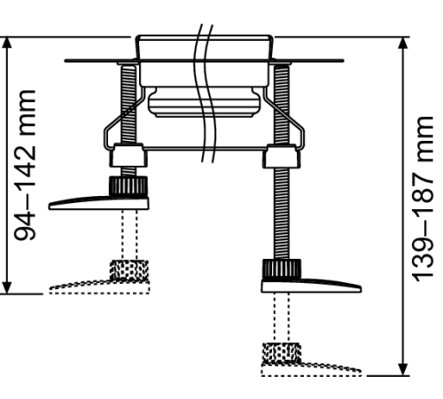 Комплект опор для трапа TECE drainline 137-184 мм 4 шт 660004