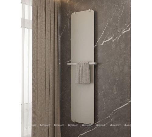 Полотенцесушитель Allen Brau INFINITY 1600х440 мм зеркало с рейлингом 2.0 и креплением серебро браш 00325647