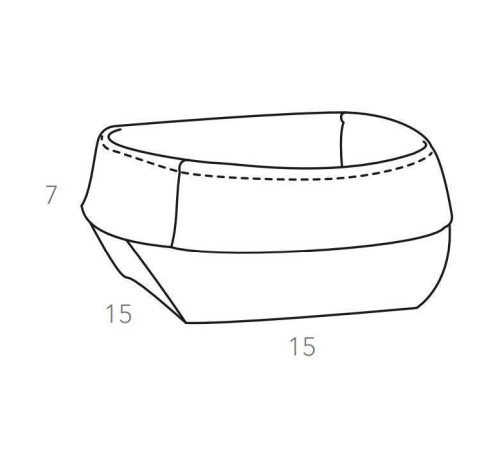 Корзина для хлеба ADJ 15x15xH7 см серый/черный 0039.03/01