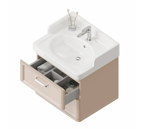 Тумба подвесная Kerama Marazzi Pompei 60 см 2 ящика камео бежевый глянцевый PO.N.60.2\CAM