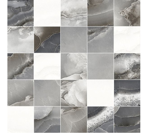 Декор мозаичный Laparet Mania серый 25х25 см MM34102