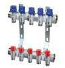 Коллекторный узел FAR 1 1/4 2 выхода M24x19 с терморегулирующими и запорными вентилями FK 3929 C11402