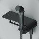 Смеситель с гигиеническим душем и полкой встраиваемый AM.PM Func матовый черный F0H8F922