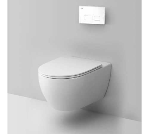 Комплект инсталляции AM.PM с подвесным унитазом FlashClean, сиденьем микролифт и клавишей IS47001.111700