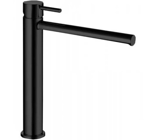 Смеситель для раковины BOSSINI OKI однорычажный высокий с донным клапаном черный матовый Z005303.073