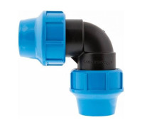 Угольник ПНД резьбозажимной Джилекс 40 мм 90° 9304