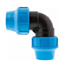 Угольник ПНД резьбозажимной Джилекс 40 мм 90° 9304