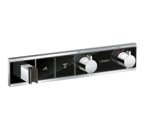 Термостат hansgrohe RainSelect скрытого монтажа для 2 потребителей черный/хром 15355600