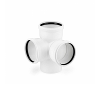 Крестовина двухплоскостная REHAU RAUPIANO PLUS 110/110/110/87° 11215641003 RAL 9003