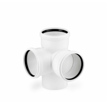 Крестовина двухплоскостная REHAU RAUPIANO PLUS 110/110/110/87° 11215641003 RAL 9003