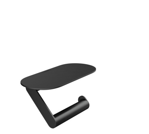 Держатель для туалетной бумаги Hansgrohe WallStoris с полкой матовый черный 27928670