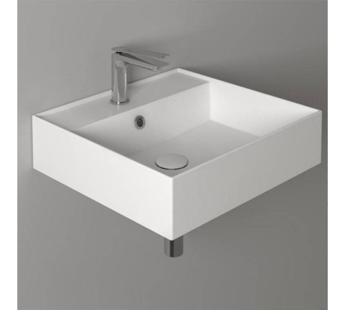 Раковина подвесная Simas Agile 51х46 см 1 отверстие с переливом белый матовый AG51 bi matt