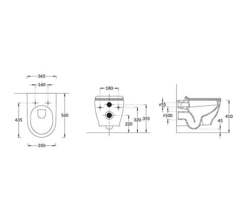 Унитаз подвесной Kerama Marazzi Modula безободковый белый глянцевый MO.wc.02