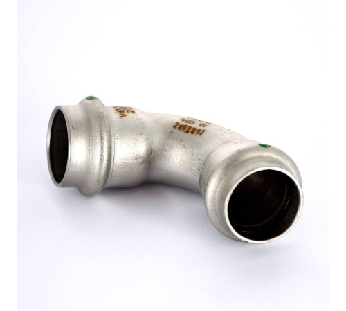 Отвод пресс 90° Viega Sanpress Inox нержавеющая сталь 22 мм 435653