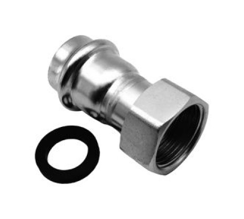 Пресс-фитинг из нержавеющей стали с накидной гайкой Kromwell 28х3/4 KW.SP908002805