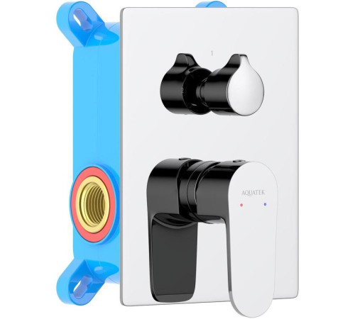 Смеситель для ванны Aquanet Oberon скрытого монтажа 2 режима AQ1246CR