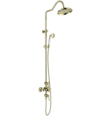 Душевая система Aquanet Классик AQ2563PG термостатическая со смесителем для душа 220 мм полированное золото AQ2563PG