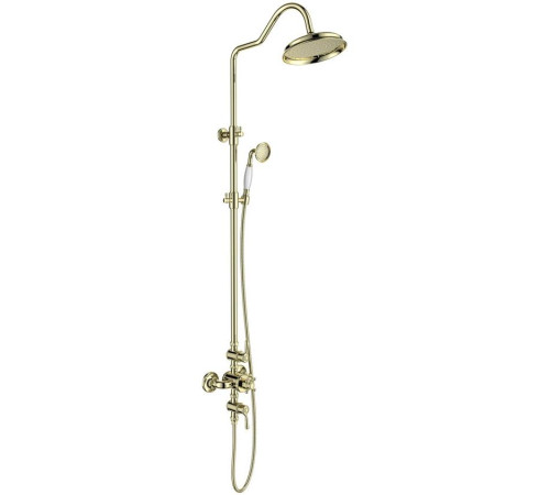 Душевая система Aquanet Классик AQ2563PG термостатическая со смесителем для душа 220 мм полированное золото AQ2563PG