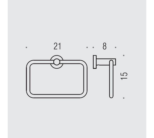 Полотенцедержатель-кольцо Colombo Design Plus черный матовый W4931.NM