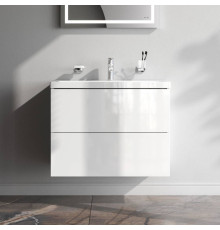 Тумба под раковину подвесная AM.PM Gem 75 см 2 ящика белый глянец M90FHX07522WG