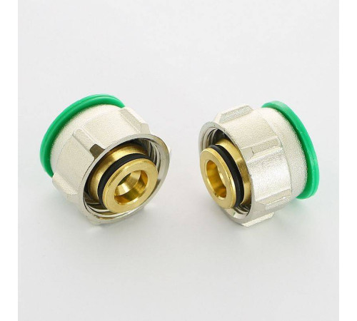 Соединитель обжимной Simplex 16(2.2) x 3/4 EK ВР для полиэтиленовых труб (компл. 2 шт) F11412