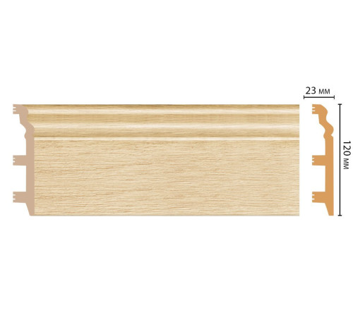 Плинтус напольный DECOMASTER D233 120 х 23 х 2400 мм D233-71