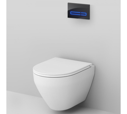 Комплект инсталляции AM.PM с подвесным унитазом FlashClean, сиденьем микролифт и клавишей IS450A38.701700