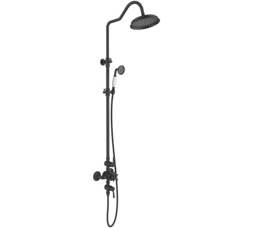 Душевая система Aquanet Классик AQ2563MB термостатическая со смесителем для душа 220 мм матовый черный AQ2563MB