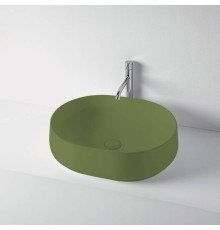 Раковина накладная Kerasan F10 56х44 см без отверстия зеленый матовый 460511