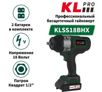 Гайковерт аккумуляторный бесщеточный KLPRO KLSS18BHX-20 18 В 2x2.0 Ач KLSS18BHX-20