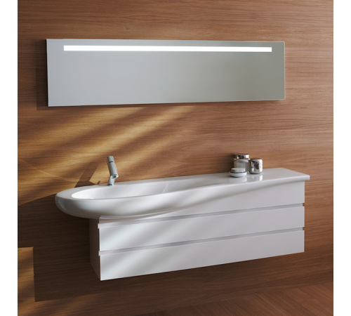 Раковина Laufen Il Bagno Alessi One 160х50х16.5 см 1 отверстие LLC белый 8.1497.1.400.104.1