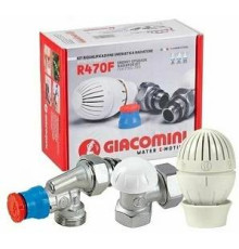 Термостатический комплект Giacomini R470F 1/2 угловой осевой R470FX023
