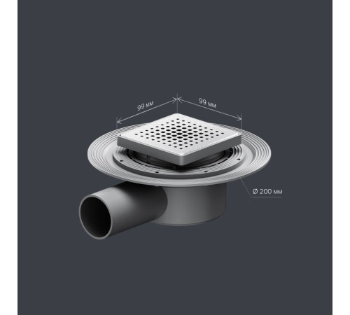 Трап для душа точечный AM.PM MasterFlow Point Cut Gradient 10 см матовая сталь W01BD-P11-010-01SB