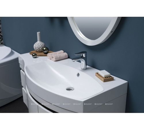 Тумба под раковину Aquanet Опера 2-115 левая распашные двери белый 00169613