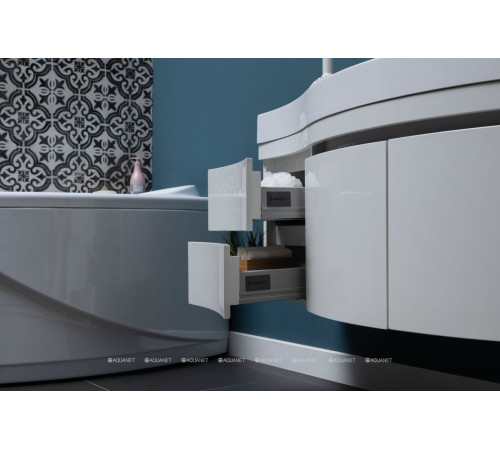 Тумба под раковину Aquanet Опера 2-115 левая распашные двери белый 00169613