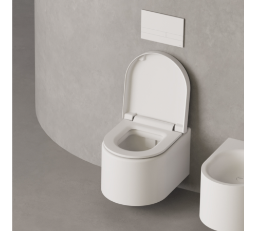 Унитаз подвесной Salini Gemelli 520х405х420 мм S-Stone белый матовый сиденье микролифт 240121KSM