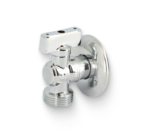 Кран шаровой приборный MVI 1/2x3/4 НН для стиральных машин хром BL.322.0405