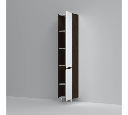 Шкаф-пенал напольный AM.PM Like 35 см правый венге/белый глянец M80CSR0356VF