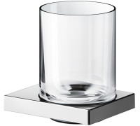 Держатель стакана со стаканом KEUCO EDITION 90 Square хрусталь хром 19150019000