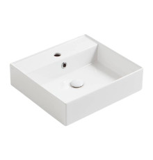 Раковина подвесная Simas Agile 51х46 см 1 отверстие с переливом белый матовый AG51 bi matt