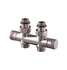 Узел нижнего подключения прямой SR Rubinetterie Tondera 50 мм 1/2x3/4 матовый никель 0692-1500NSE0