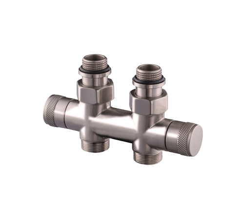 Узел нижнего подключения прямой SR Rubinetterie Tondera 50 мм 1/2x3/4 матовый никель 0692-1500NSE0