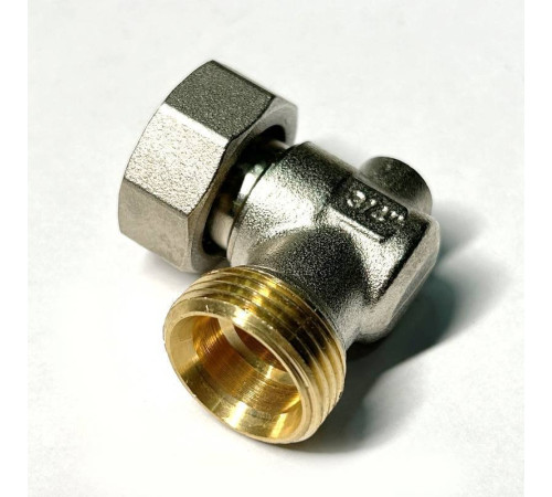 Узел радиаторный угловой Pettinaroli 195N 3/4 EK x 3/4 EK с шаровым краном 195N3301