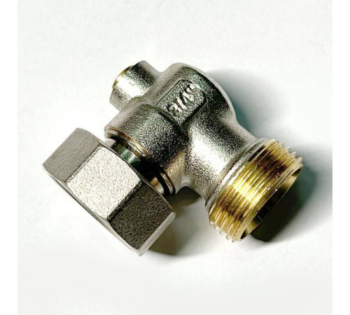 Узел радиаторный угловой Pettinaroli 195N 3/4 EK x 3/4 EK с шаровым краном 195N3301