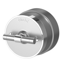 Выключатель на 4 положения двухклавишный Vintage серебро матовый/хром W5822054