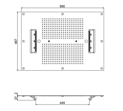 Верхний душ Carimali MyDream 700х500 мм 4 режима хромотерапия хром 23070XN/S-CRX