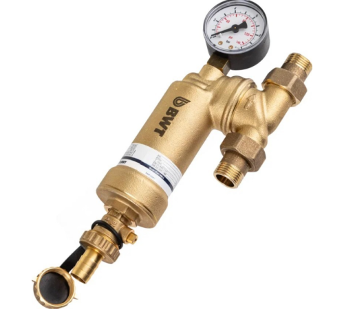 Фильтр механический поворотный BWT Guardian mini HR 3/4 с манометром 125639939